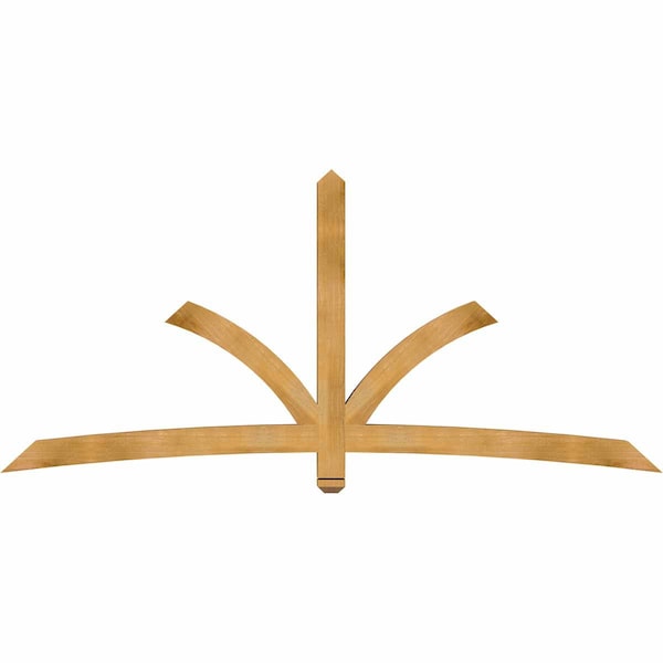 Ekena Millwork Davenport Rough Sawn Timber Gable Bracket, Western Red Cedar, 96"W x 44"H x 4"D x 4"F, 11/12 Pitch GBW096X44X0404DAV00RWR - main
